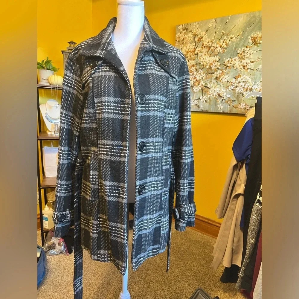3/$15 Belted Plaid Jacket